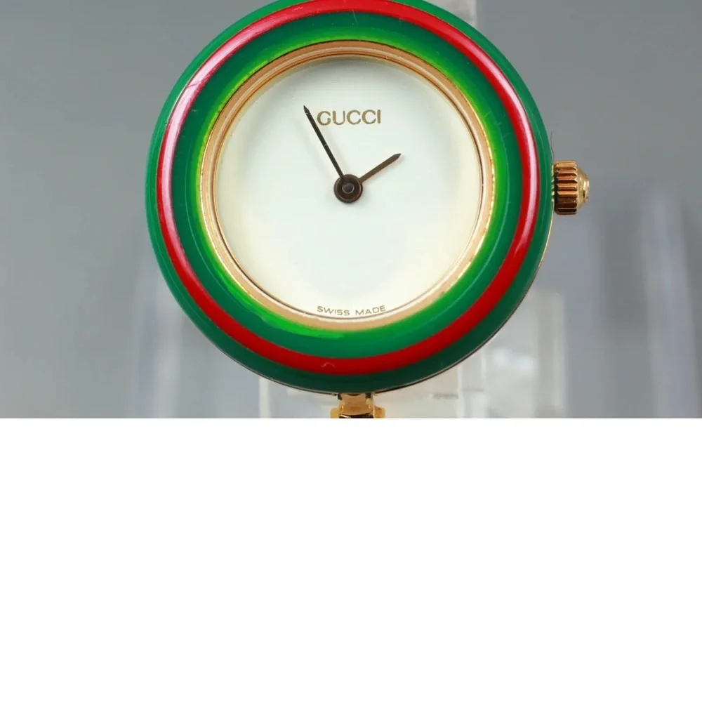 GUCCI 14k Gold Plated Watch Bracelet highly collectable! Vintage SO POPU…
